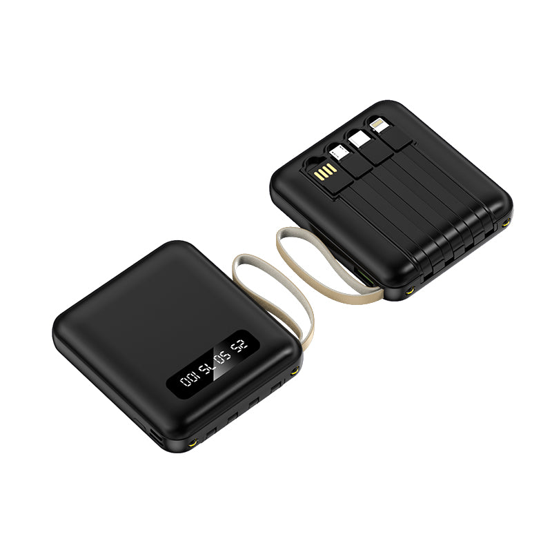 10000/20000mAh power bank, with four wires for output and input, customized trademark logo for small gifts, and company gifts for customers. Mobile push gifts