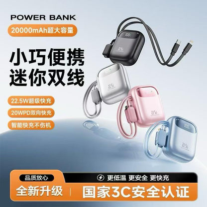 10000/20000mAh super fast charging mobile power bank, equipped with 2 fast charging outputs, customized small gift logo, suitable for customer company gifts and mobile push gifts