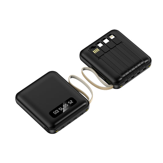 10000/20000mAh power bank, with four wires for output and input, customized trademark logo for small gifts, and company gifts for customers. Mobile push gifts
