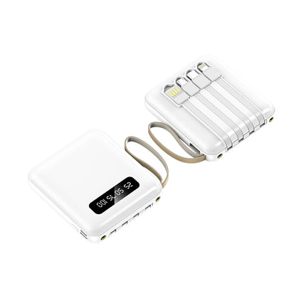 10000/20000mAh power bank, with four wires for output and input, customized trademark logo for small gifts, and company gifts for customers. Mobile push gifts