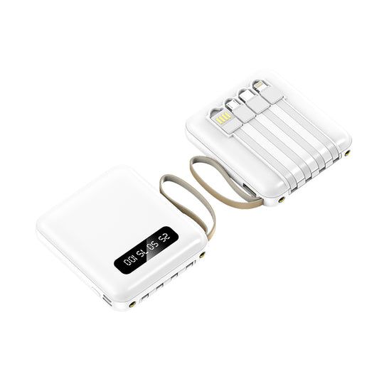 10000/20000mAh power bank, with four wires for output and input, customized trademark logo for small gifts, and company gifts for customers. Mobile push gifts